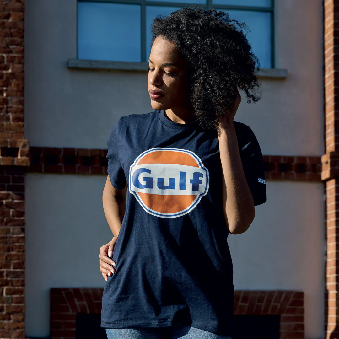 T-shirt Gulf Grand Logo Bleu Marine - Image 4