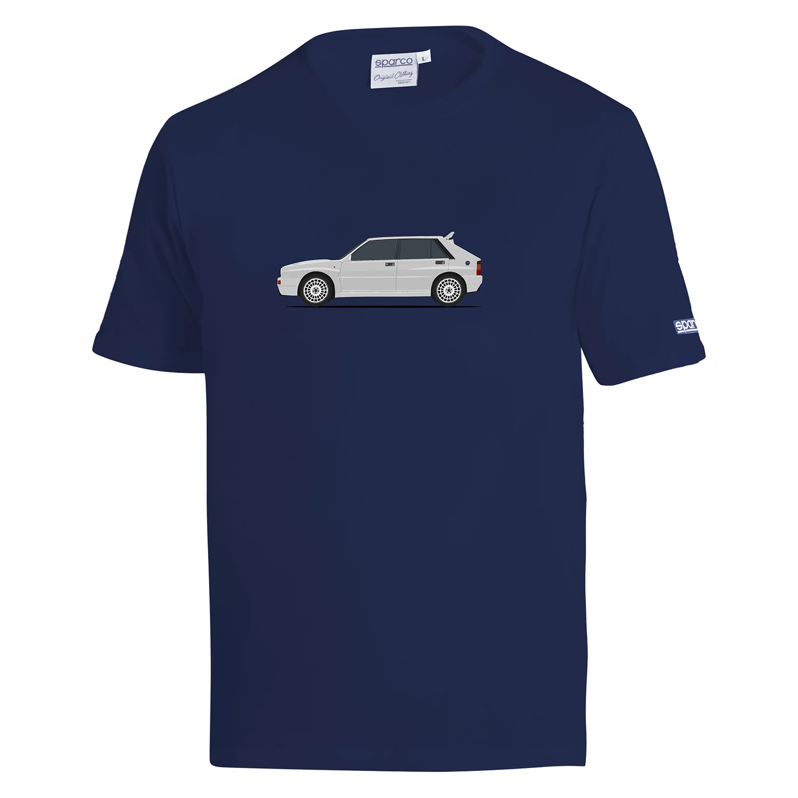 T-shirt Lancia Delta HF Bleu/Blanc